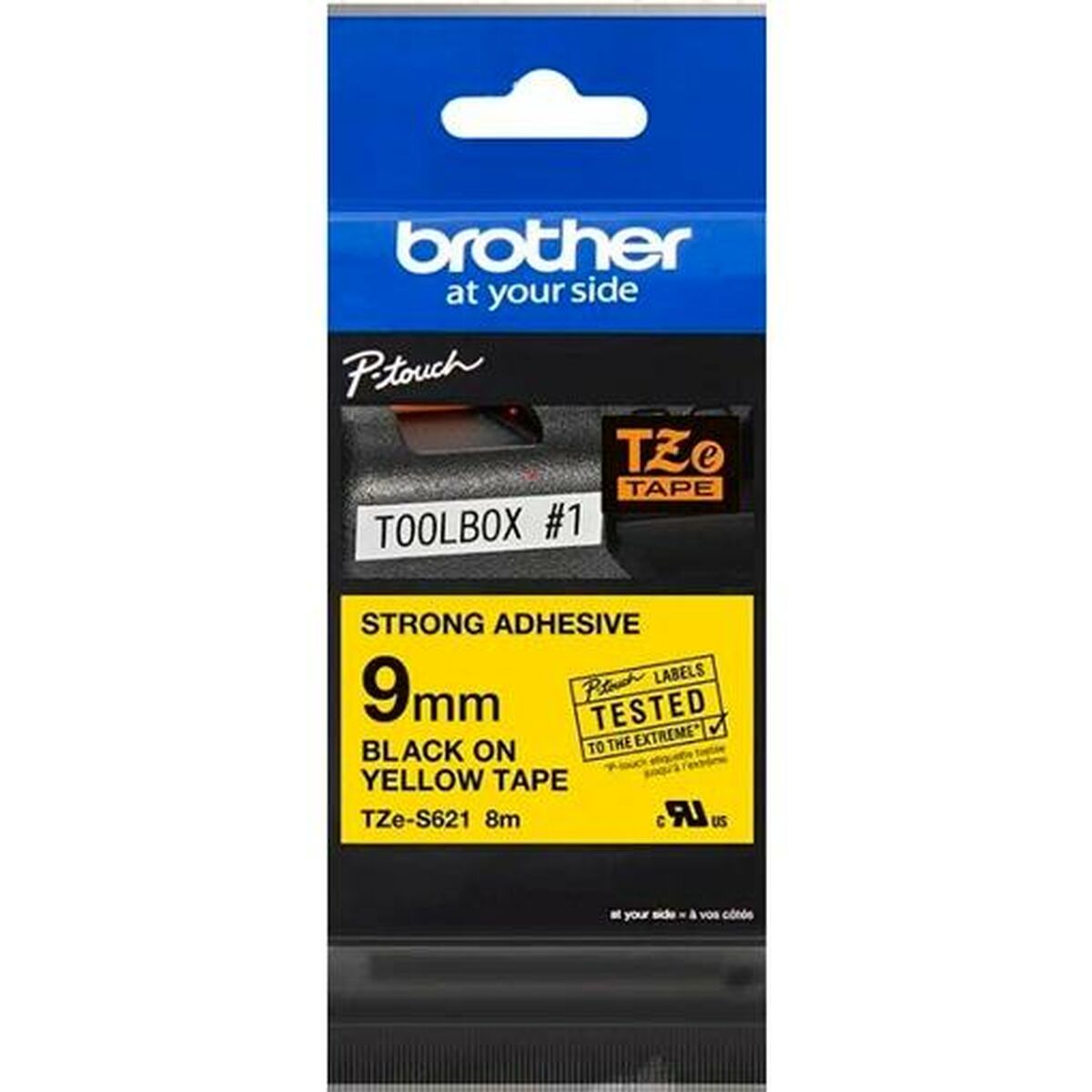 Nastro per Stampante a Matrice Originale Brother TZeS621 Nero/Giallo 2 S8402249_0