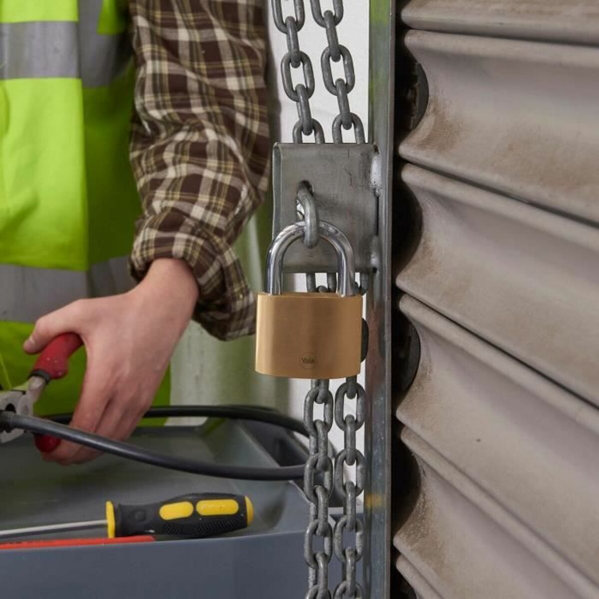 Lucchetto con chiave Yale Ottone Rettangolare 5 S7198988_3