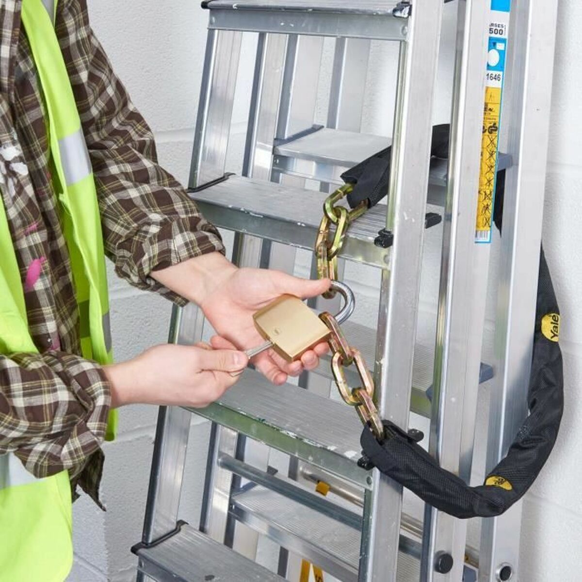 Lucchetto con chiave Yale Ottone Rettangolare 6 S7198988_4