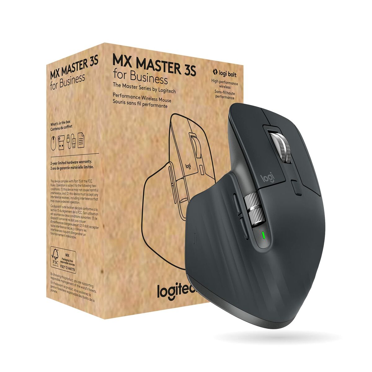 Mouse Ottico Wireless Logitech MX Master 3S Grigio 2 S55165565_0