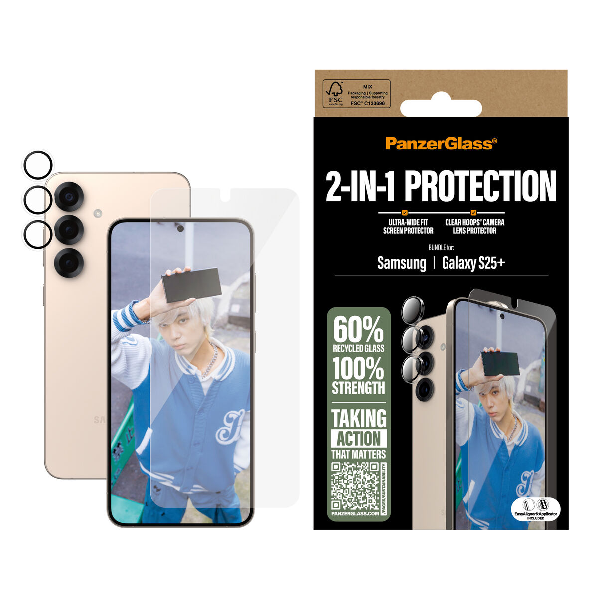 Protettore Schermo per Cellulare PanzerGlass Galaxy S25 Plus 2 S0243079_0