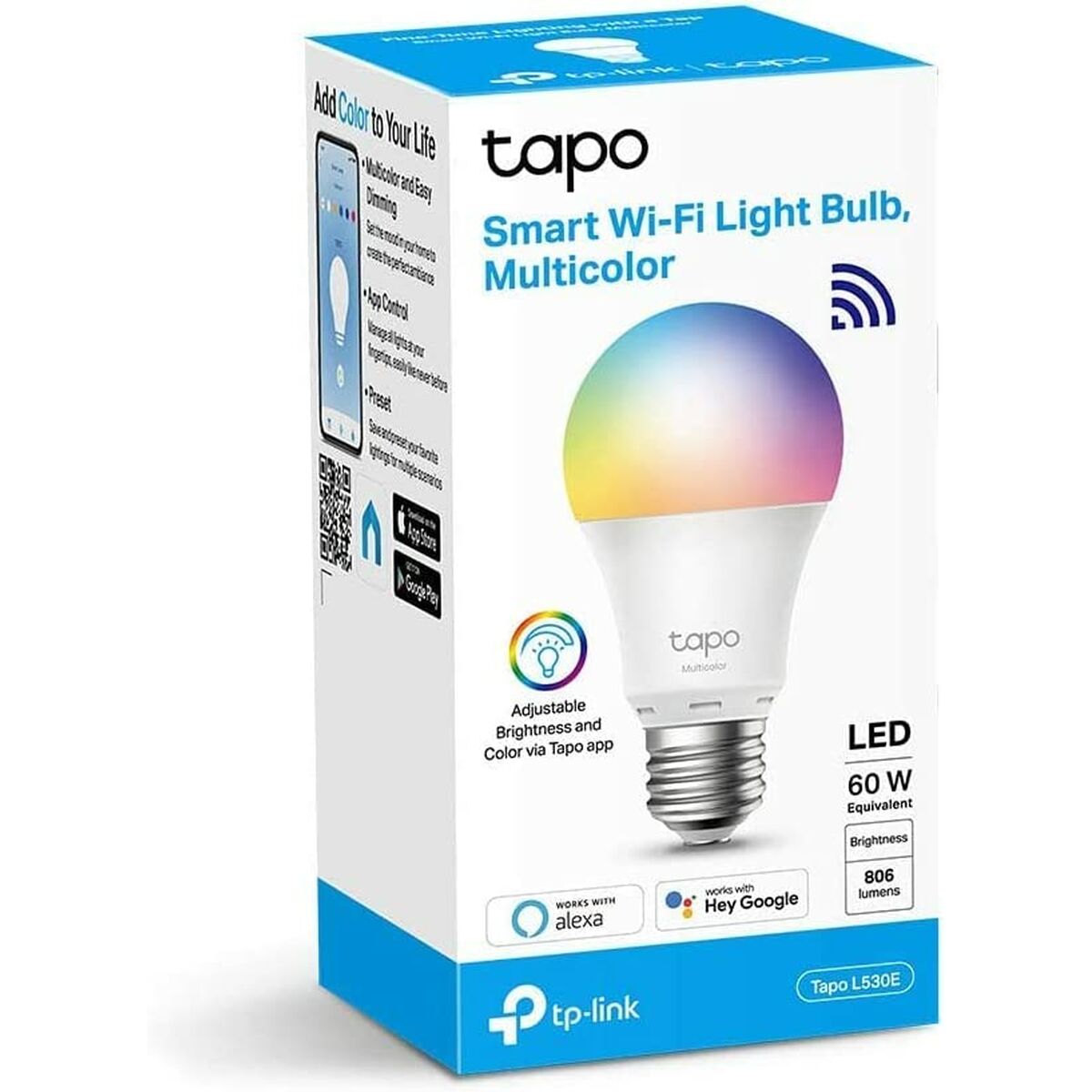 Lampadina Intelligente LED TP-Link Tapo L530E Wifi 8,7 W E27 60 W 2500K - 6500K 4 S0229435_2
