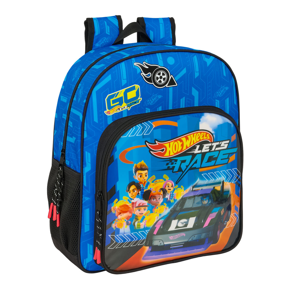 Zaino Scuola Hot Wheels Let's race Azzurro Nero 32 x 38 x 12 cm 2 S4311662_0
