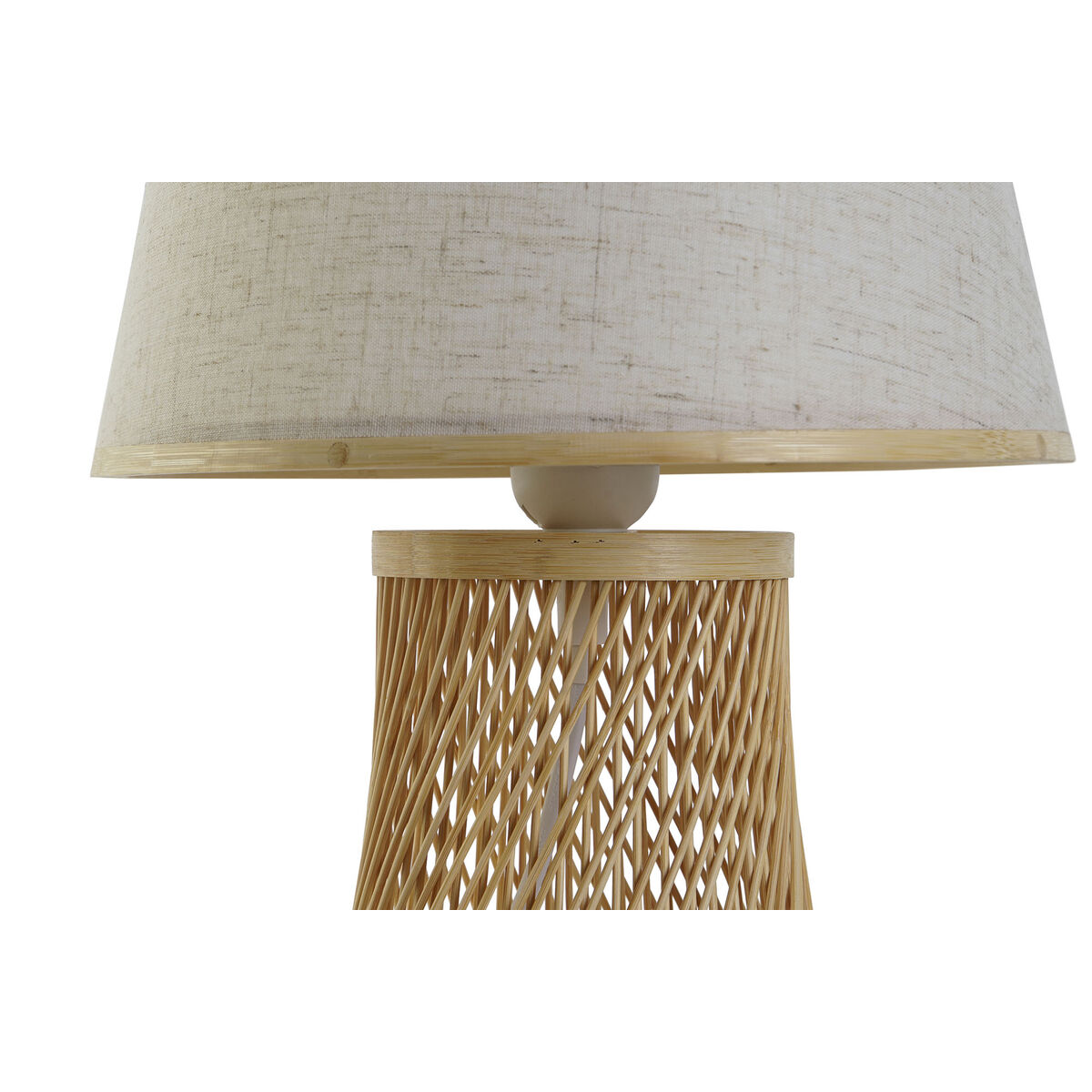 Lampada da tavolo DKD Home Decor Marrone Naturale Bambù 50 W 220 V 24 x 24 x 37 cm 4 S3057658_2