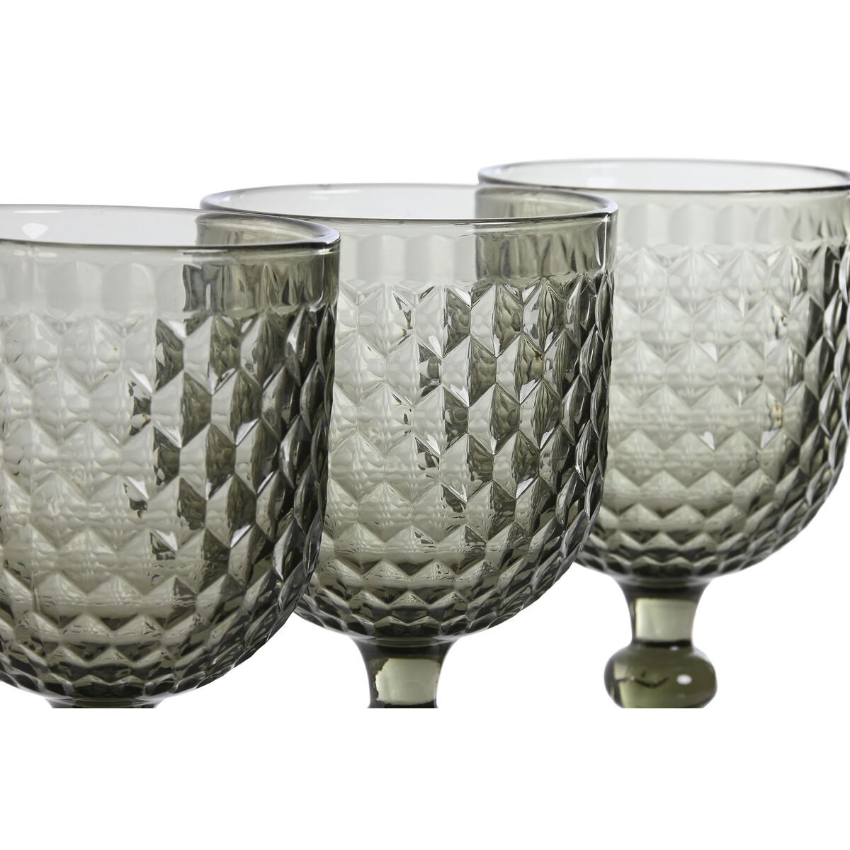 Set di Bicchieri Home ESPRIT Grigio Cristallo 325 ml (6 Unità) 3 S3054434_1