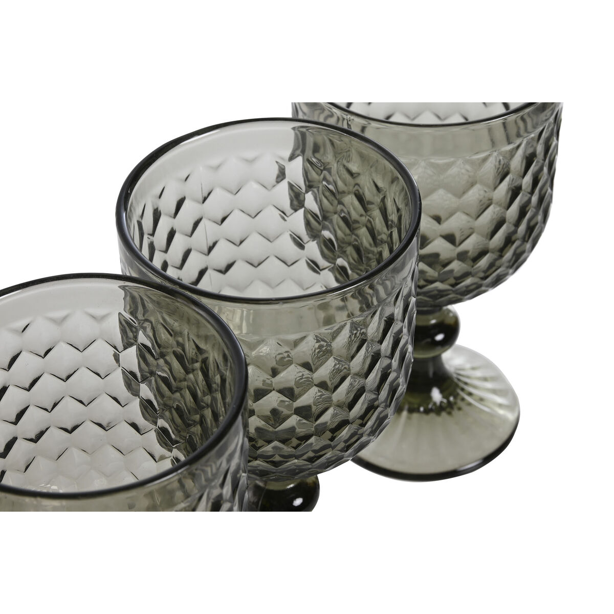 Set di Bicchieri Home ESPRIT Grigio Cristallo 325 ml (6 Unità) 4 S3054434_2