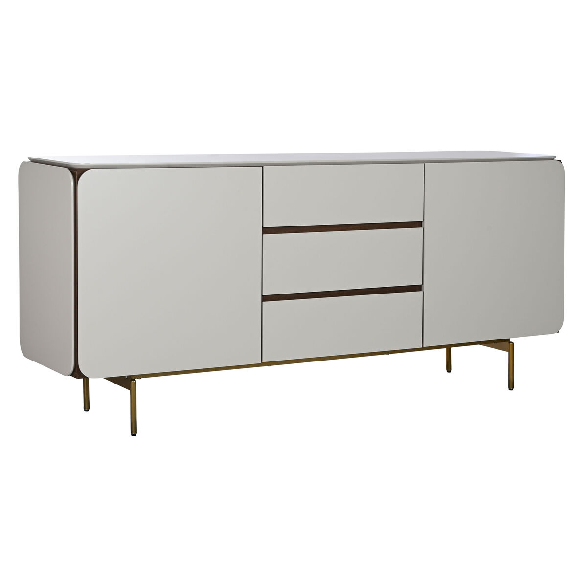 Credenza Home ESPRIT Bianco Marrone Dorato Legno Legno MDF 183 X 41,5 X 80 cm 2 S3059673_0