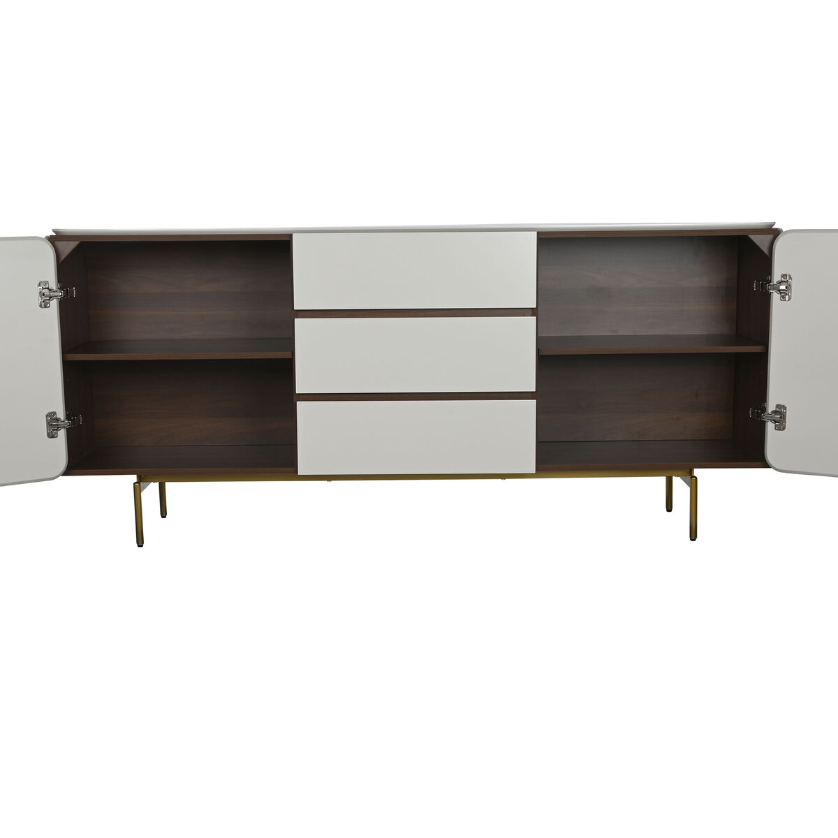 Credenza Home ESPRIT Bianco Marrone Dorato Legno Legno MDF 183 X 41,5 X 80 cm 5 S3059673_3