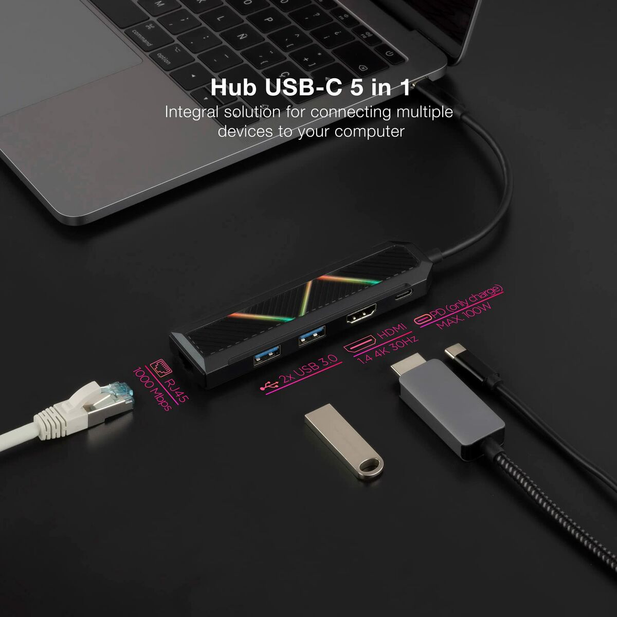 Hub USB NANOCABLE 10.16.0501 3 S0234336_1