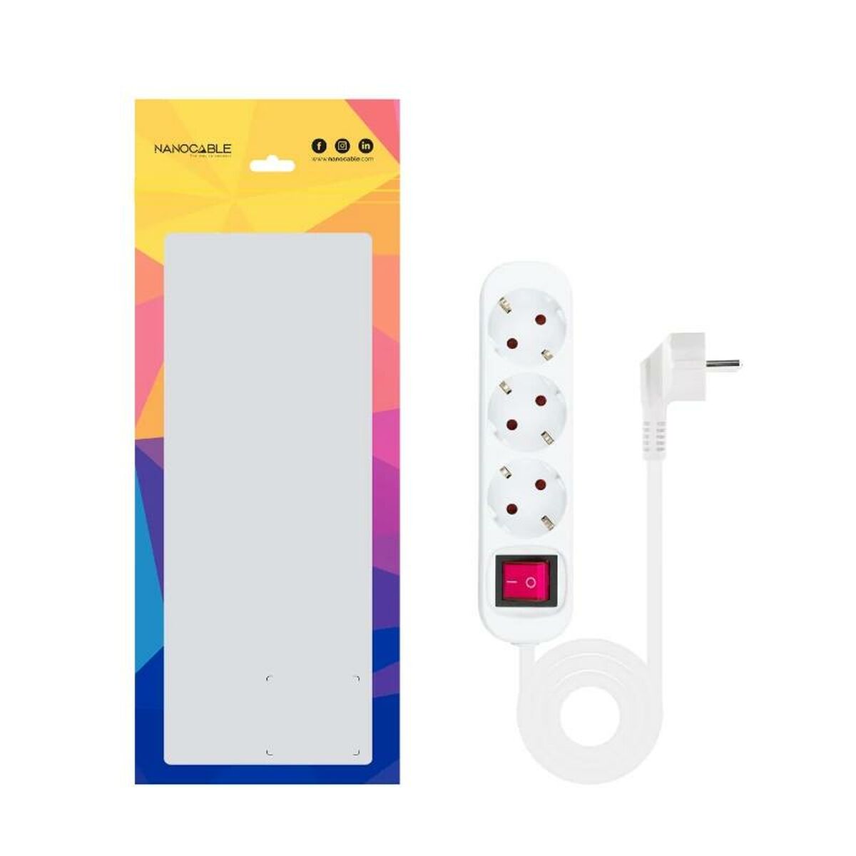 Ciabatta Multipresa NANOCABLE 10.38.0003 3680 W 250 V 1,4 m 4 S0239006_2