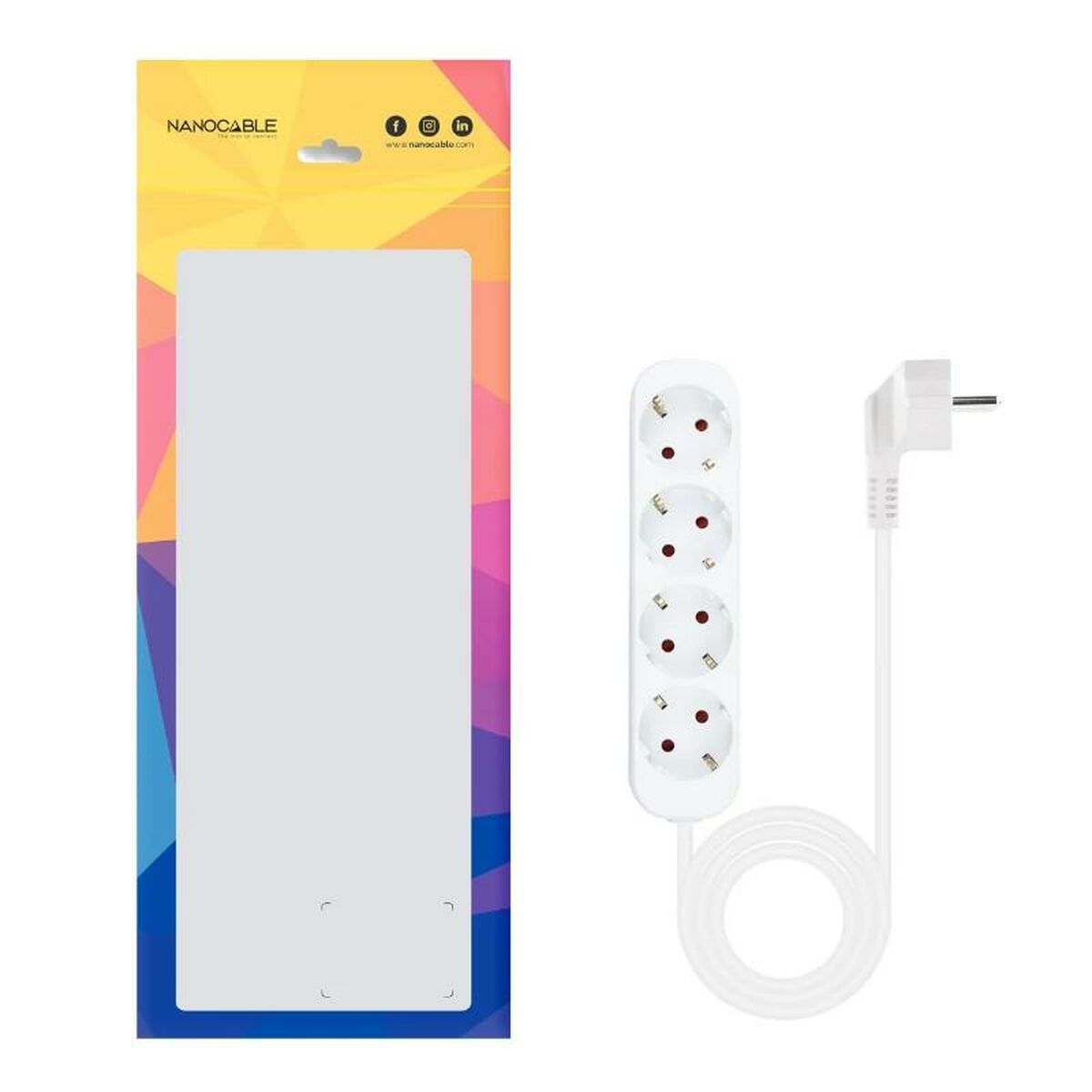 Ciabatta Multipresa NANOCABLE 10.37.0004-NS 3680 W 250 V 1,4 m 4 S0239002_2