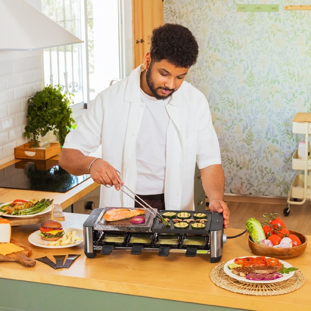 Raclette Cecotec 16000 Inox Mixgrill Nero 3 V1707947_1