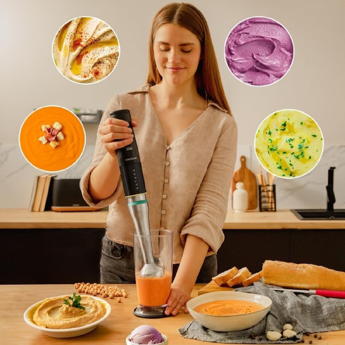 Frullatore ad Immersione Cecotec 15 TotalDestroy Smash B 1500 W Nero 4 V1707938_2