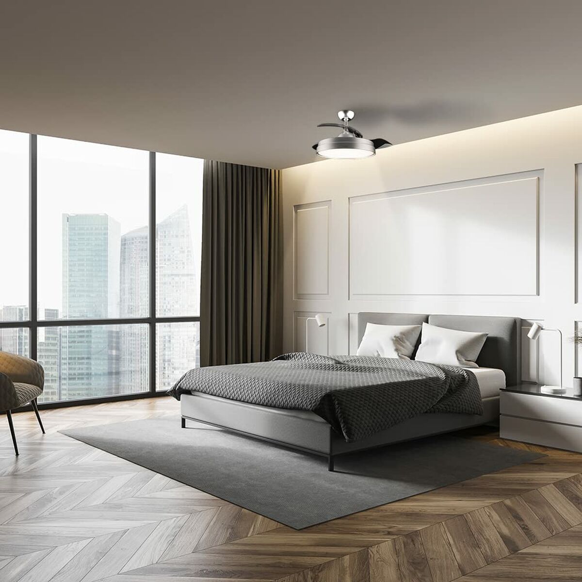 Ventilatore da Soffitto Cecotec EnergySilence Aero 4280 Invisible Steel Acciaio 40 W Ø 42 cm 4 V1706825_2