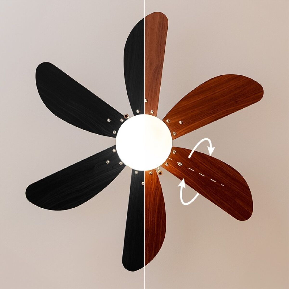 Ventilatore da Soffitto con Luce Cecotec EnergySilence Aero 365 Bianco Legno 50 W 4 V1709127_2