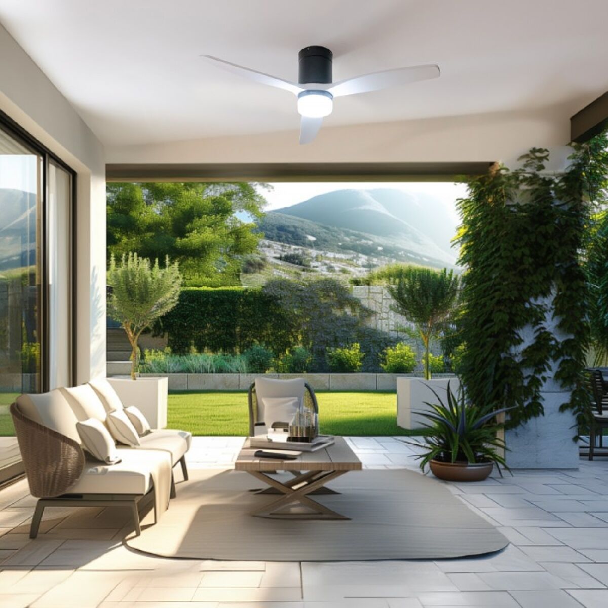 Ventilatore da Soffitto con Luce Cecotec EnergySilence Aero 5600 Aqua Bianco Nero 20 W 40 W 4 V1709217_2