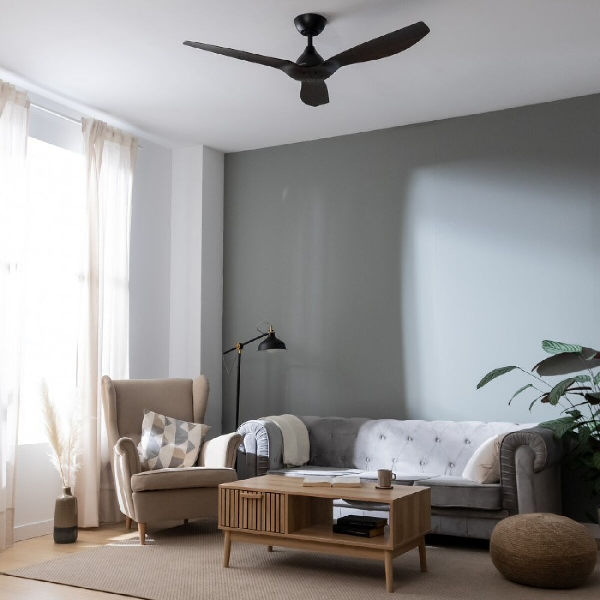 Ventilatore da Soffitto Cecotec EnergySilence Aero 5200 Nero 40 W Ø132 cm Legno 4 V1709171_2