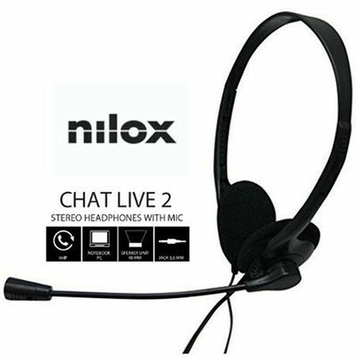 Auricolari con Microfono Nilox NXCM0000004 Nero 2 S0241527_0