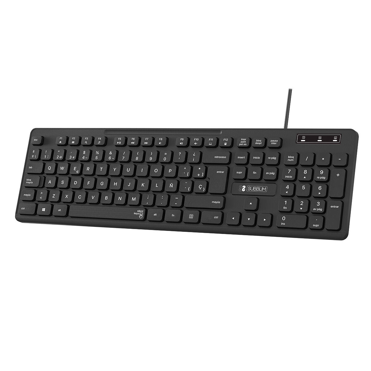 Tastiera Subblim SUBKBC-0SSK50 Nero Qwerty in Spagnolo QWERTY 2 M0518059_0
