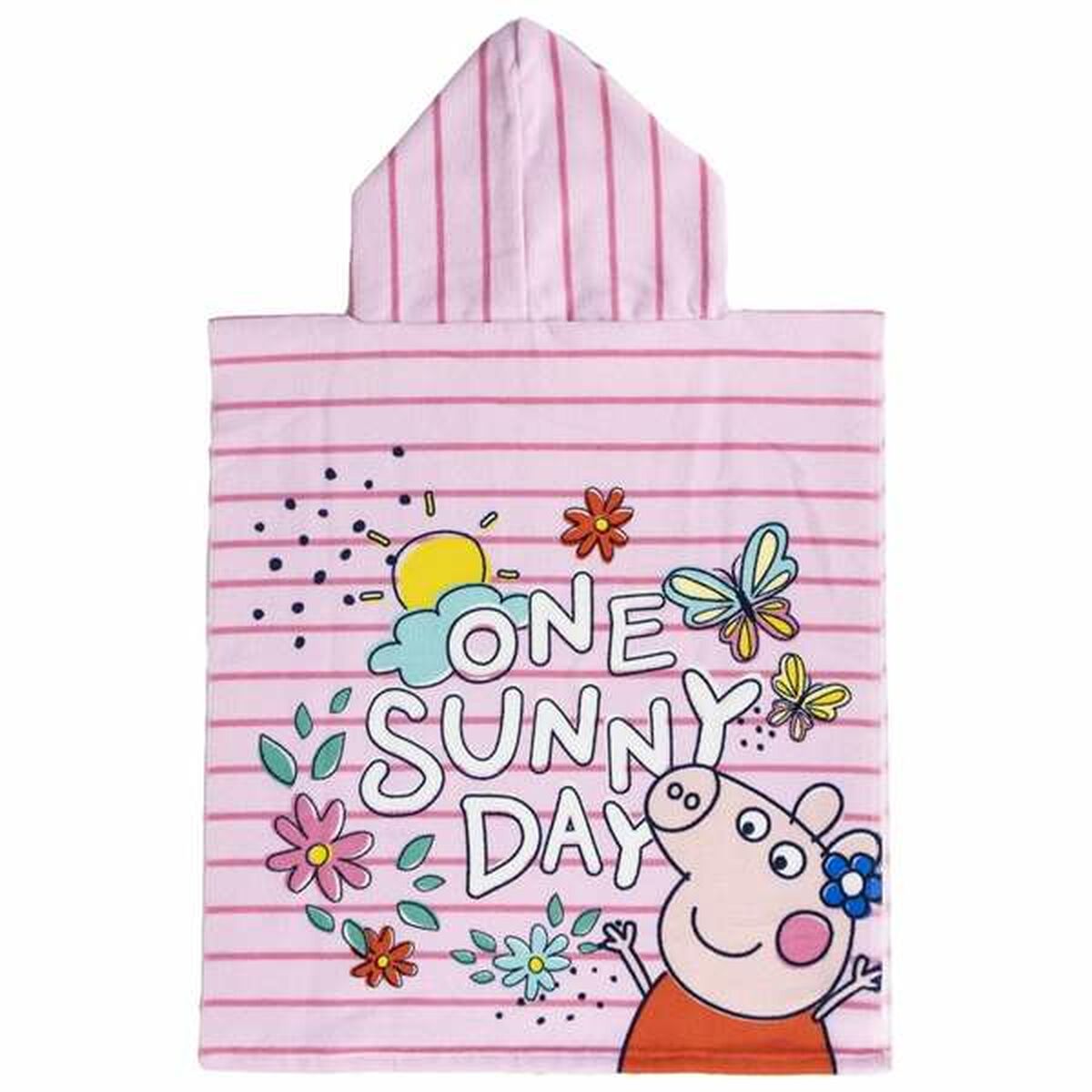 Poncho-Asciugamano con Cappuccio Peppa Pig Rosa 50 x 115 cm 2 S2434373_0