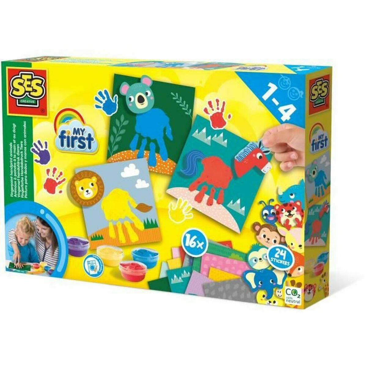 Pittura da usare con le Dita SES Creative My first Liquido Multicolore 2 S7172166_0