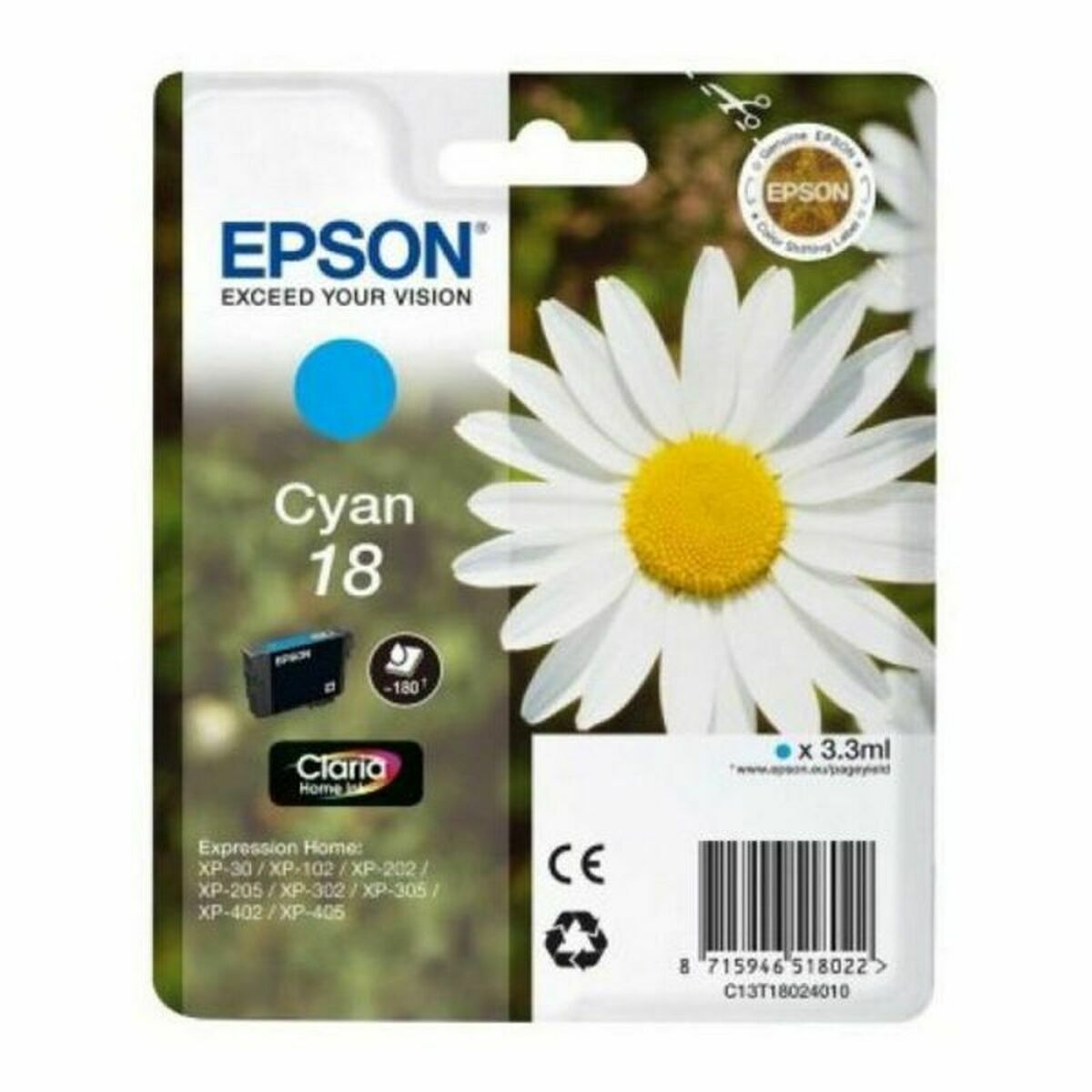 Cartuccia ad Inchiostro Originale Epson C13T18024012 Ciano 2 S0239728_0