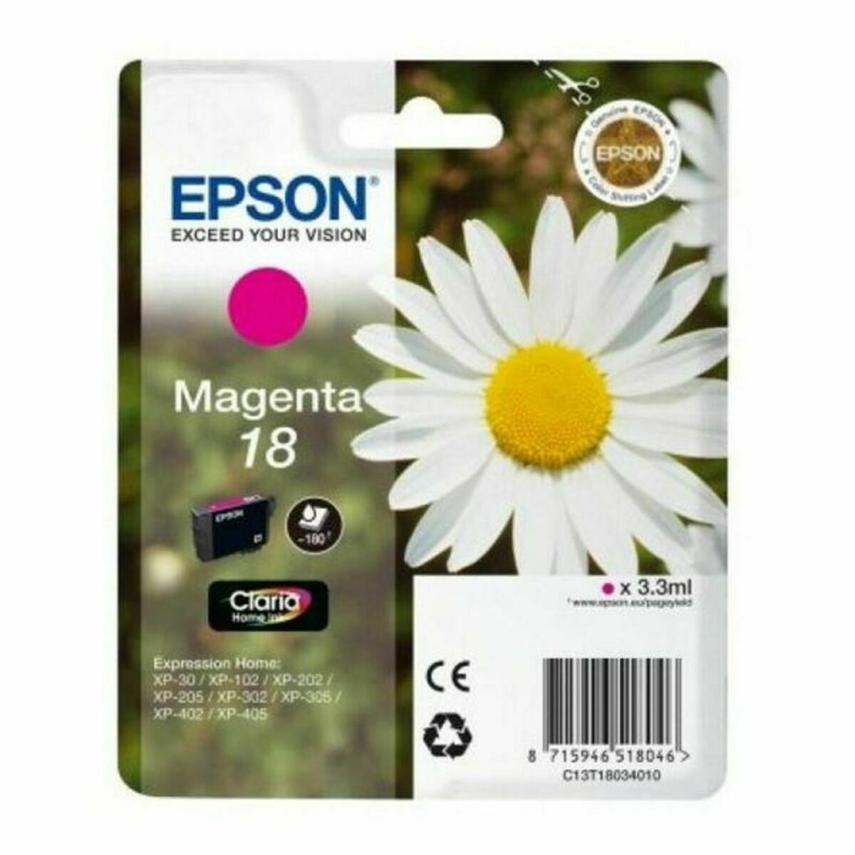 Cartuccia d'inchiostro compatibile Epson C13T18034012 Magenta 2 S0239729_0