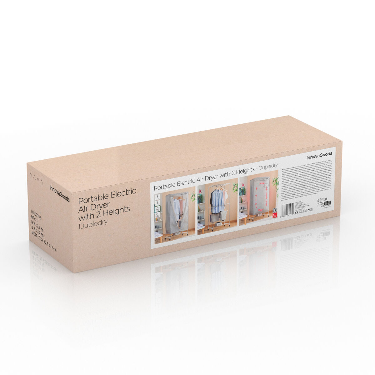 Asciugatrice Elettrica Portatile a 2 Altezze Dupledry Blue InnovaGoods 1200 W 12 V0103919_10