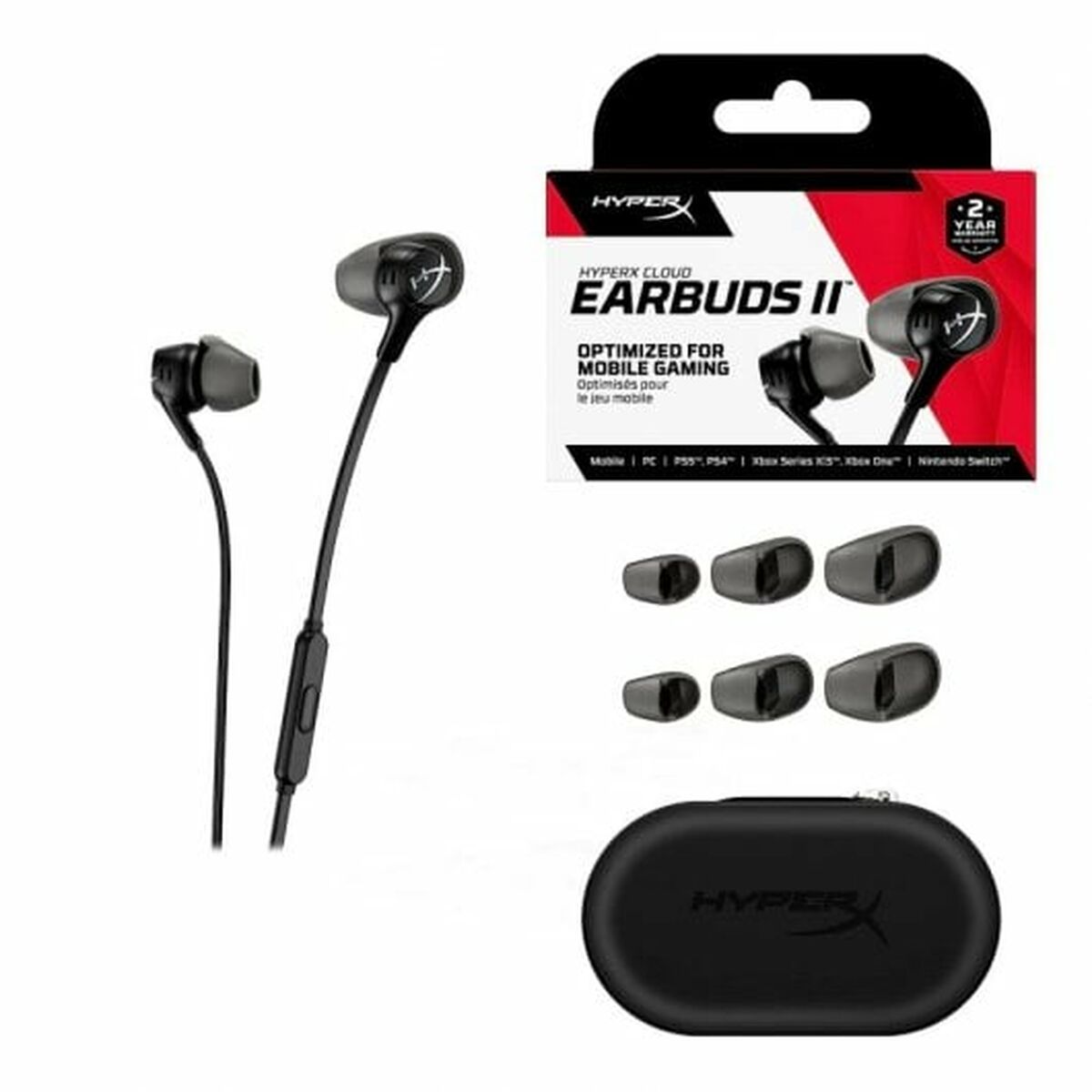Auricolari con Microfono HyperX Cloud EarBuds II Nero 6 M0310483_4