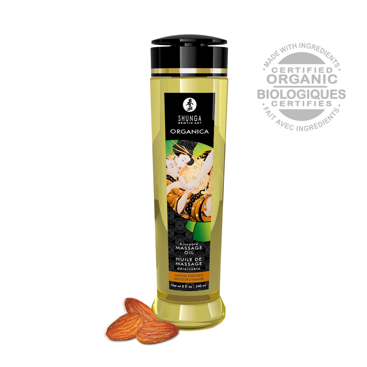 Olio per Massaggi Organico Almond Sweetness Amour Shunga 240 ml 3 S9401167_1