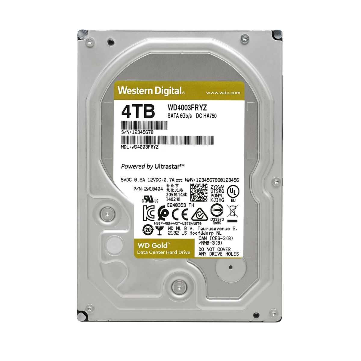 Hard Disk Western Digital WD4004FRYZ 3,5" 4 TB SSD 4 TB HDD 3 M0305799_1