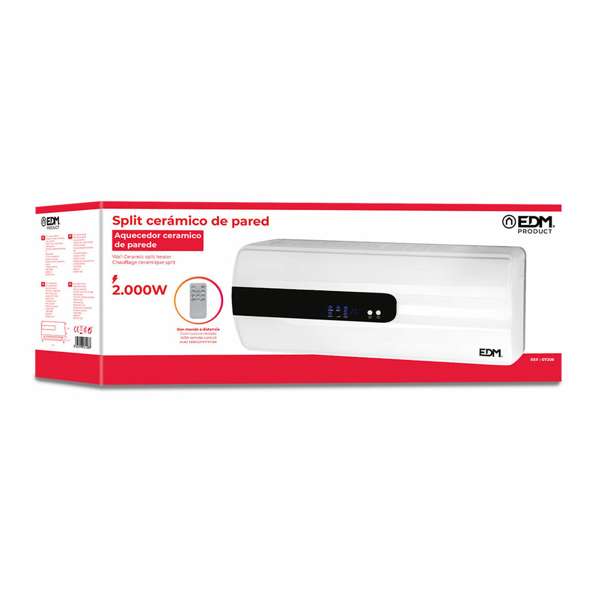 Termoconvettore Ceramico da Parete EDM 07206 Bianco 1000-2000 W 1000 - 2000 W 4 S7914883_2
