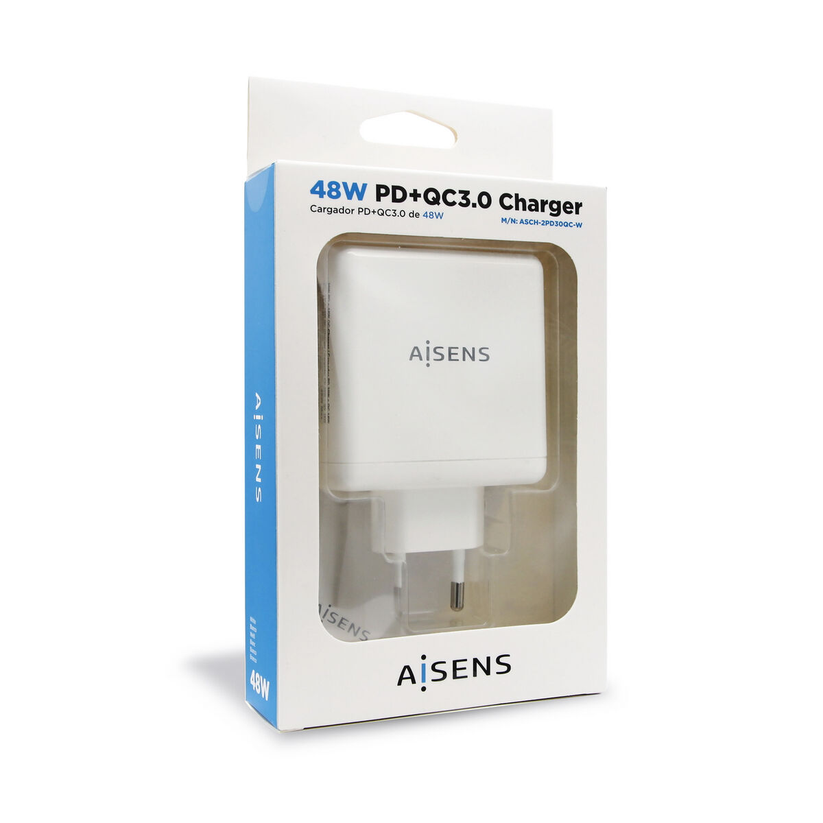 Caricabatterie USB da Parete Aisens PD 3.0 USB-C 48 W Bianco 3 S8400197_1