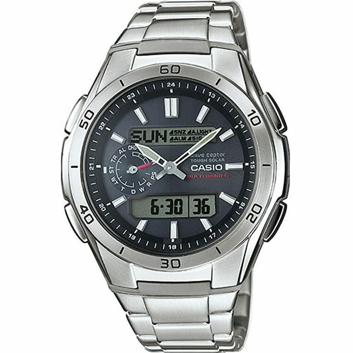 Orologio Unisex Casio WVA-M650D-1AER Nero Grigio Argentato 2 S7158833_0