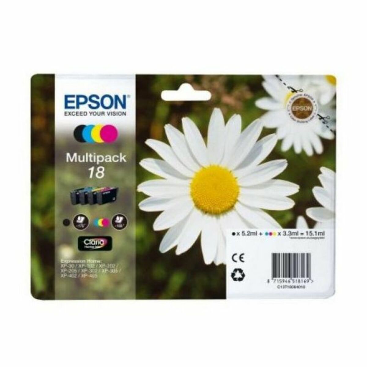 Cartuccia ad Inchiostro Originale Epson Multipack 18 4 colores Giallo Nero Ciano Magenta 2 S7134387_0