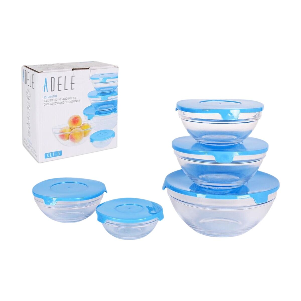 Set da Aperitivo Adele Azzurro 17 5 Pezzi (12 Unità) 3 S2238946_1