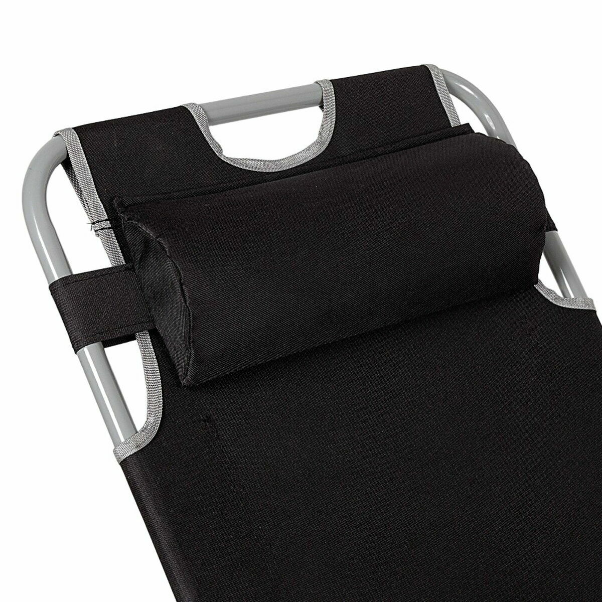 Lettino reclinabile Aktive Poliestere 600D Acciaio Nero 177 x 47 x 34 cm 5 S2433497_3