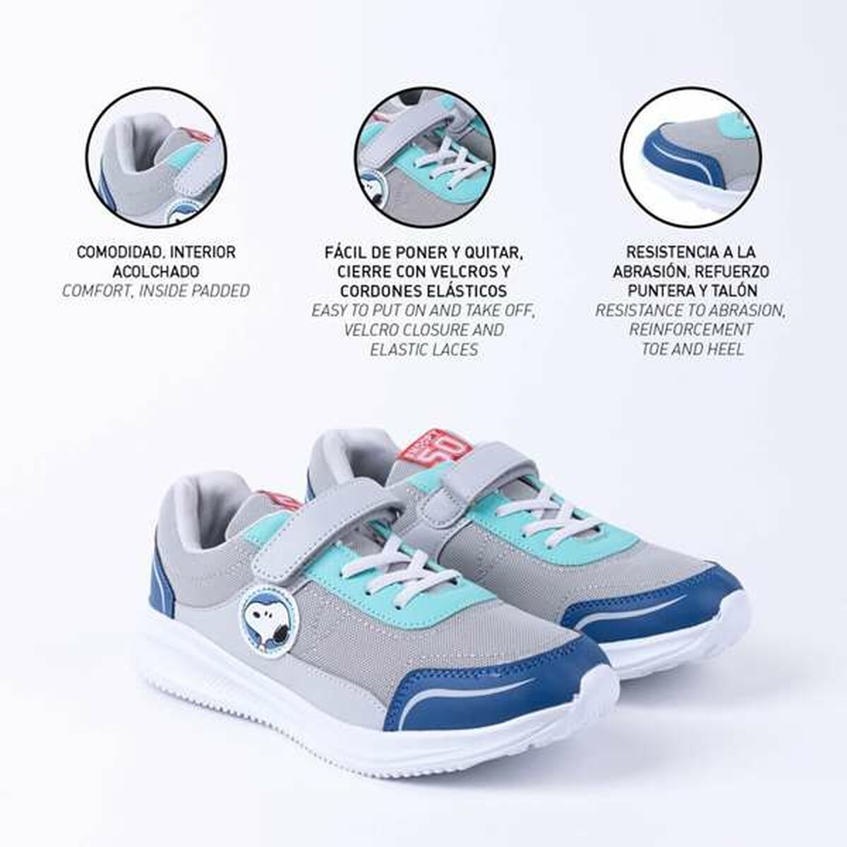 Scarpe Sportive per Bambini Snoopy Grigio 34 6 S2445463_4