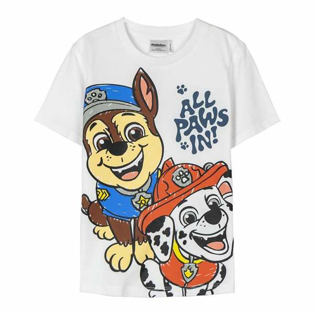 Maglia a Maniche Corte per Bambini The Paw Patrol Bianco 2 Anni 2 S2447811_0