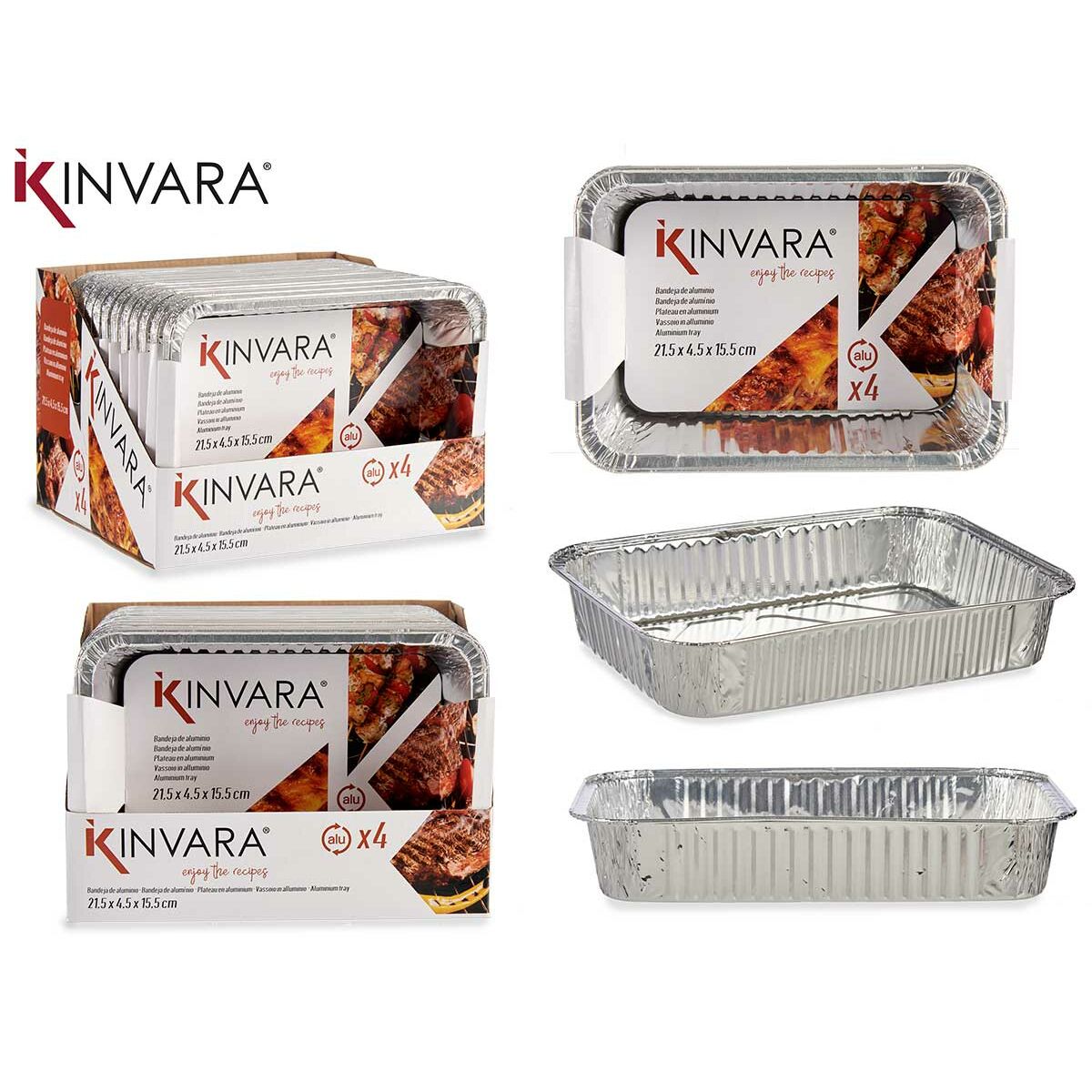 Set di vassoi per Alimenti Kinvara Monouso 12 Unità 3 S3629531_1