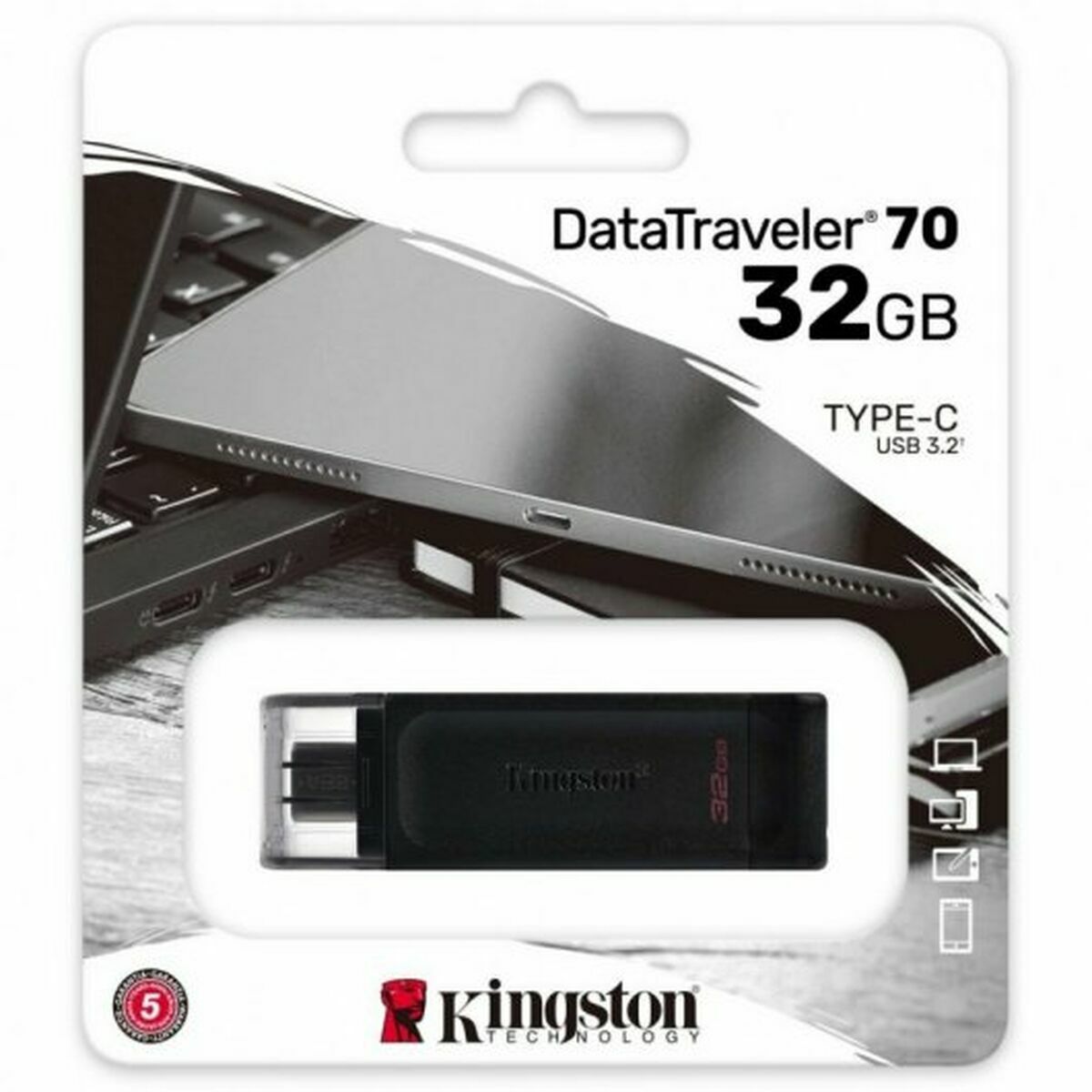 Memoria USB Kingston DT70/128GB Nero 128 GB 6 S0462481_4