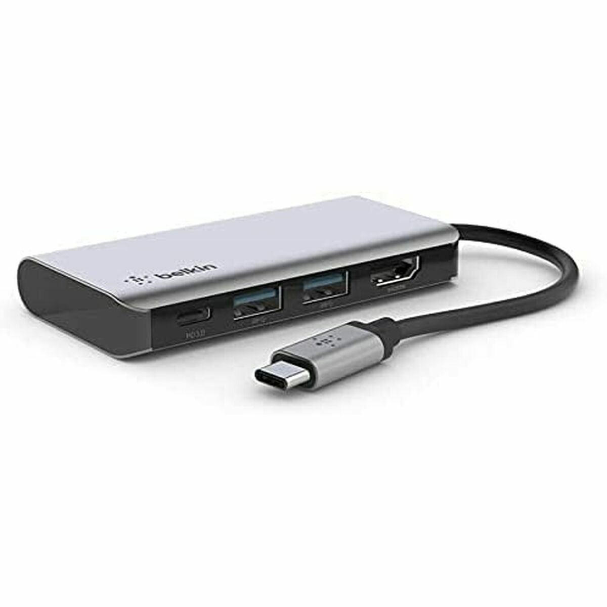 Hub USB 4 Porte Belkin AVC006btSGY Grigio Nero Argentato Alluminio 4 S7730740_2
