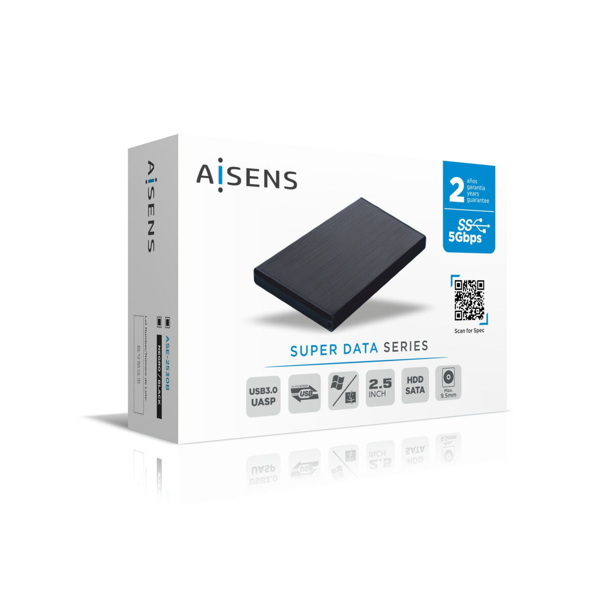 Scatola Esterna Aisens ASE-2530B Nero 2,5" USB 3.1 5 S55286560_3