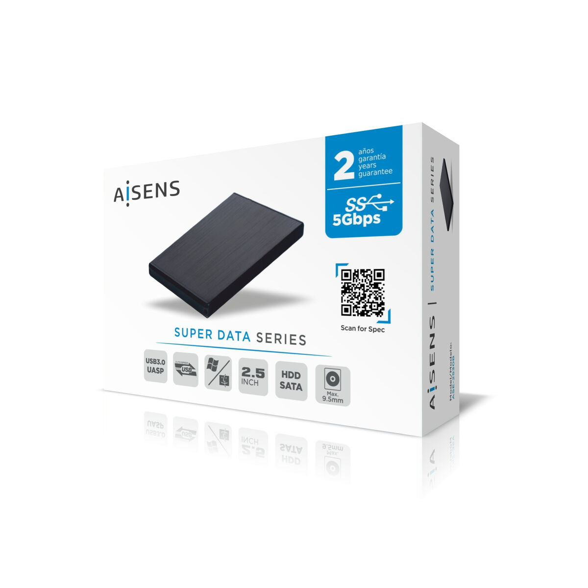 Scatola Esterna Aisens ASE-2530B Nero 2,5" USB 3.1 4 S55286560_2