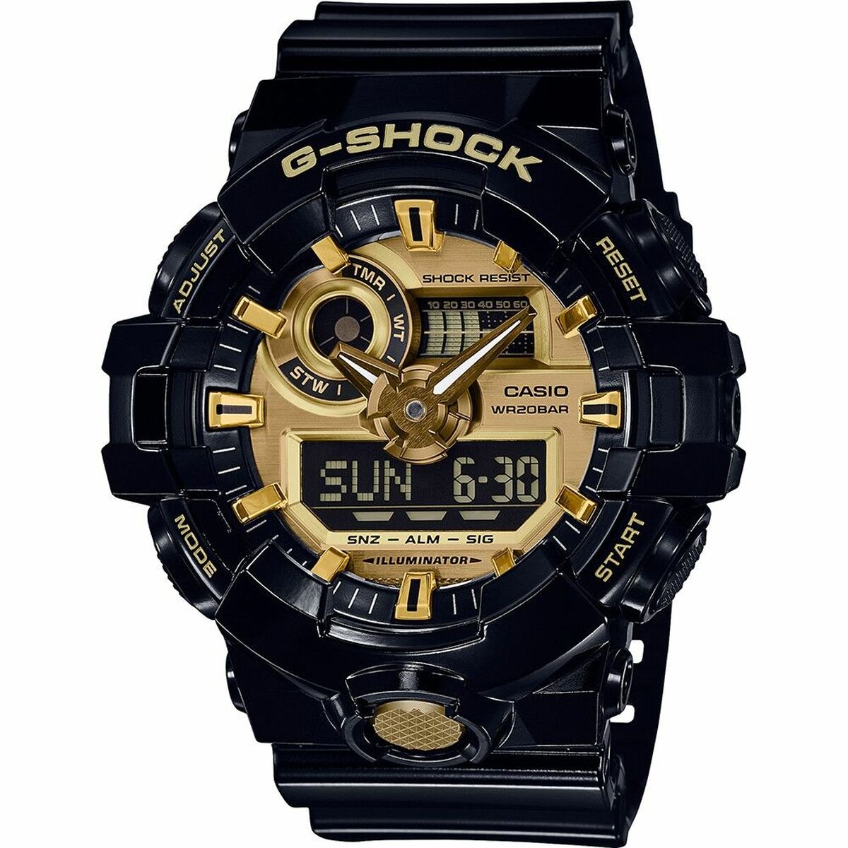 Orologio Uomo Casio G-Shock GA-710 Ø 49 mm Nero Oro 2 S7158816_0