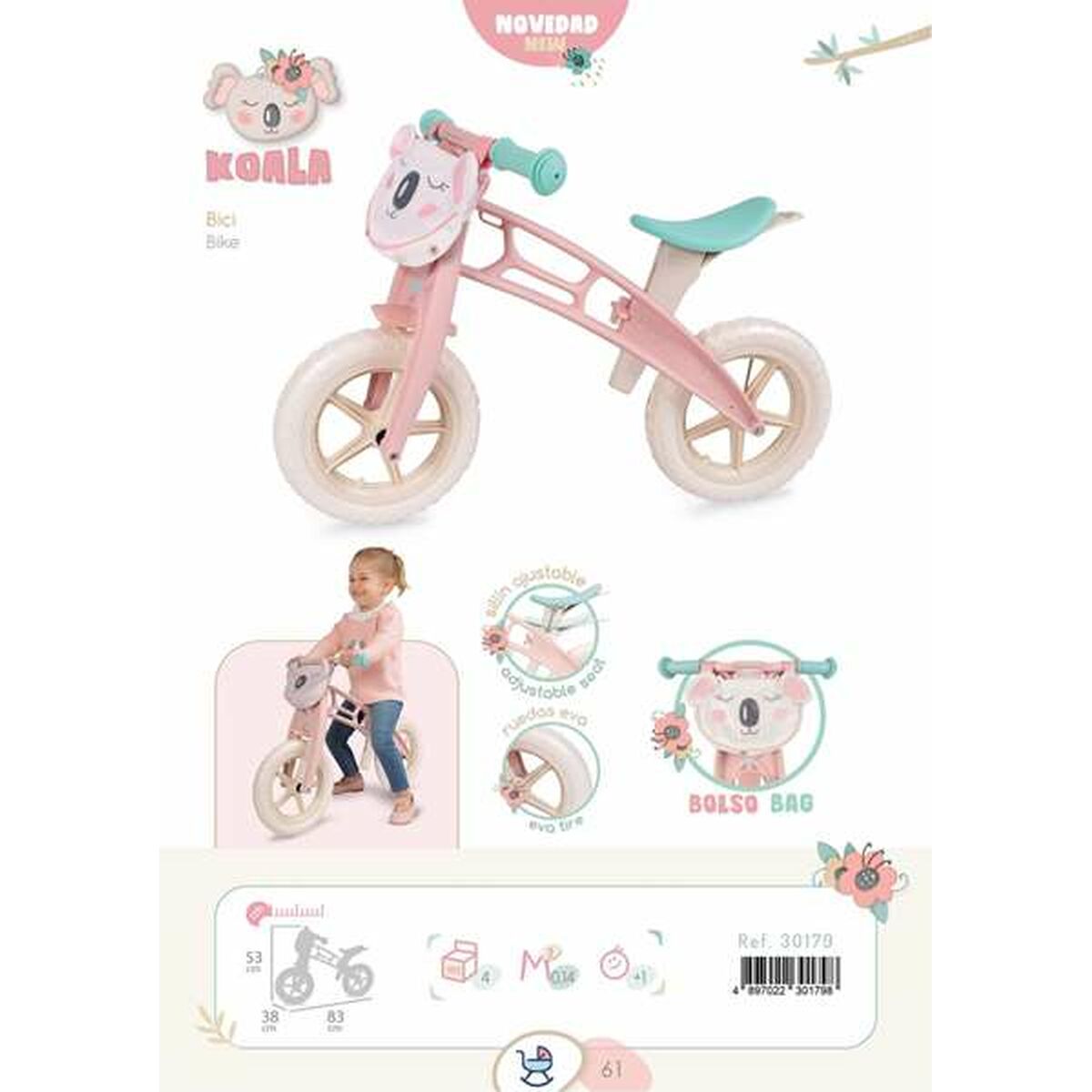 Bicicletta per Bambini Decuevas Koala 83 x 53 x 38 cm 9 S2436676_7
