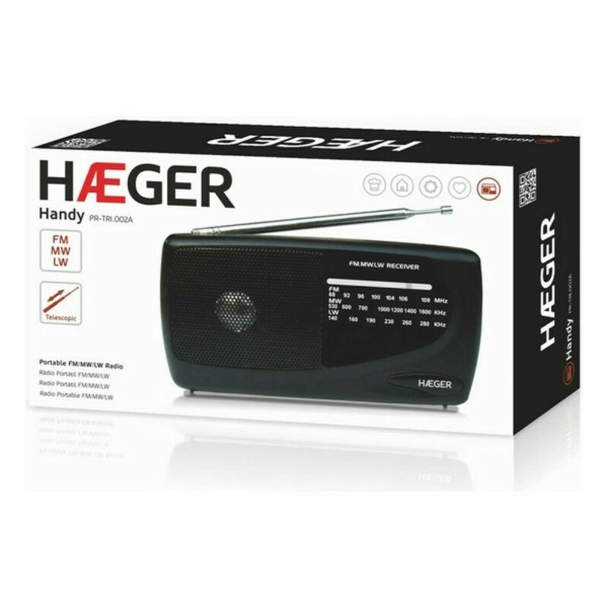 Radio AM/FM Haeger PR-TRI.002A Nero 4 S7781562_2