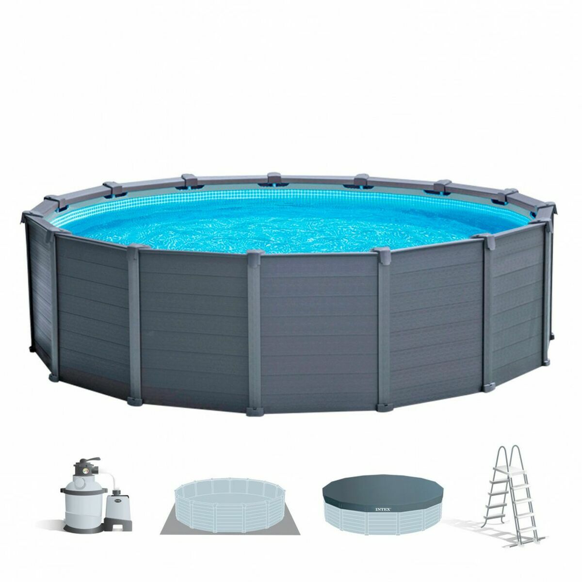 Piscina Rotonda con Depuratore Intex 478 x 124 cm 16.500 l Rotonda 2 S2433387_0