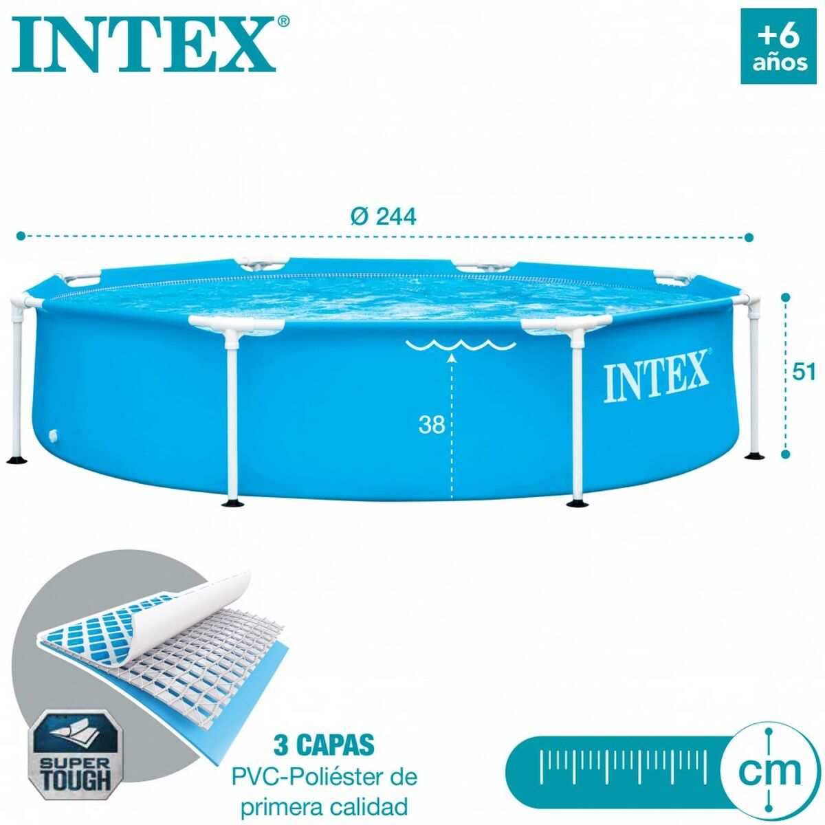 Piscina Smontabile Intex 28205NP 244 x 51 x 244 cm 1828 L 6 S8901623_4