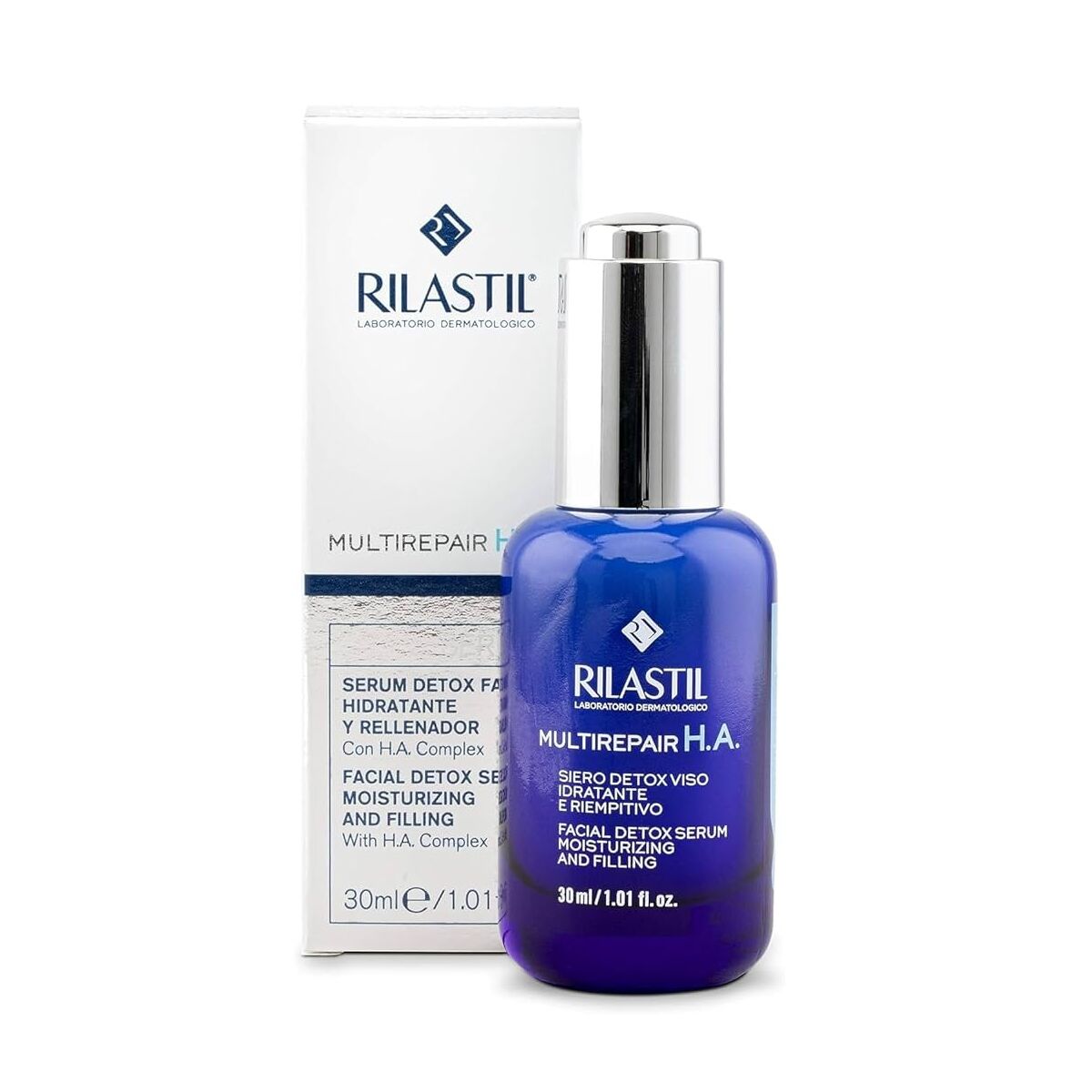 Siero Viso con Acido Ialuronico Rilastil Multirepair H.A. Facial Detox Serum 1 L 2 M0123710_0